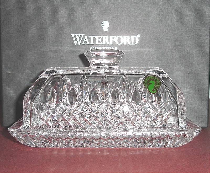 Waterford Lismore Covered Butter Dish Crystal New in Box 024258374805 