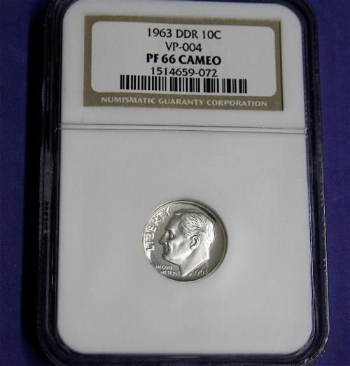 1963 ROOSEVELT DIME NGC PR66 CAMEO DDR VP 004 (YP  