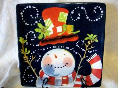 Set (3) NEW Certified International Geoffrey Allen HOLIDAY SNOWMEN 