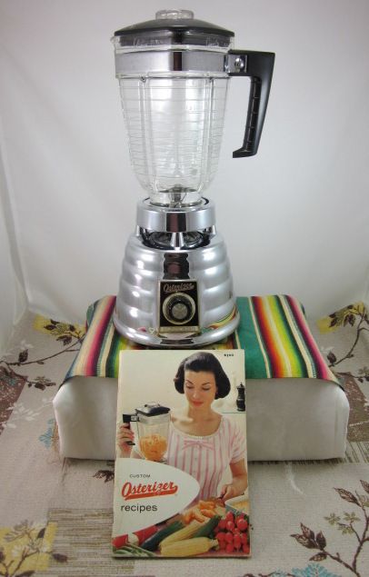   Osterizer Custom Chrome Beehive Blender w Original Recipe Book  