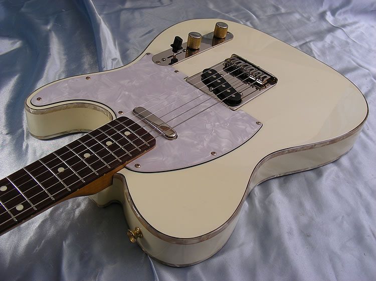   Japan Telecaster Custom White Pearl Binding 62 Tele MIJ Gold HW  