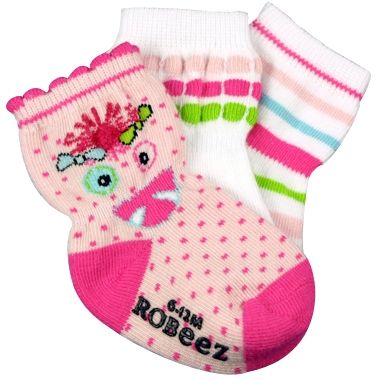 Robeez infant girls socks Monster Girl 3 pairs  