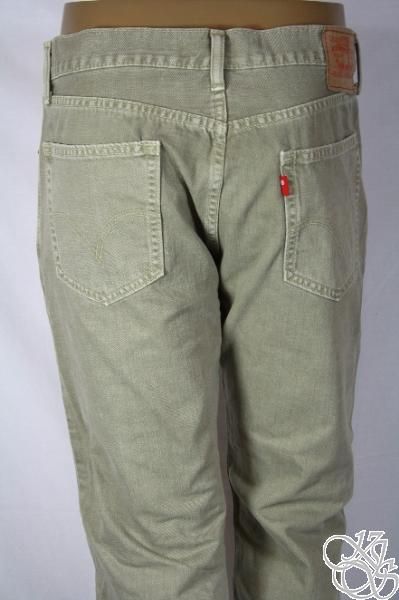 LEVIS JEANS 505 Straight Fit Zipper Fly Silt Beige Denim Mens Pants 