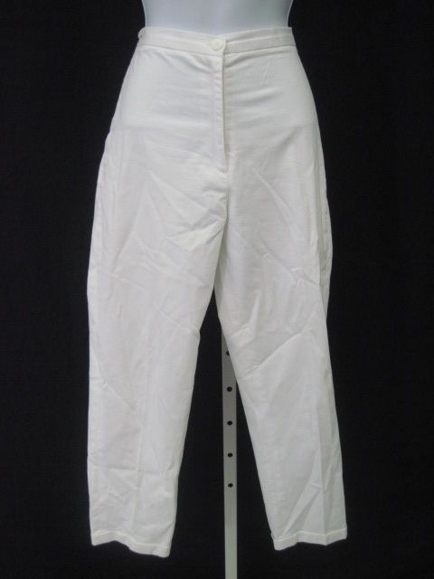 LEGGIADRO White Cotton Pants Slacks Sz 6  