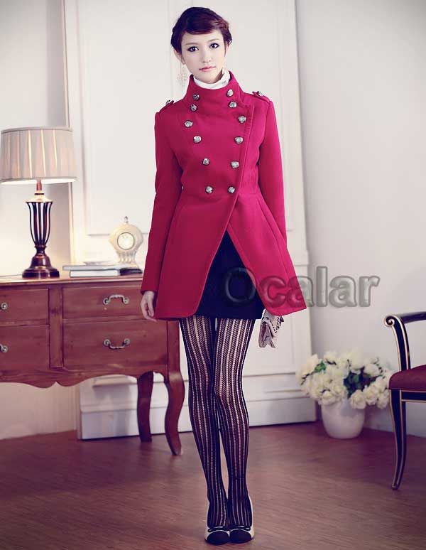 Hot Woolen Blend Long Trench Surcoat Coat Outerwear Warmer Overcoats 