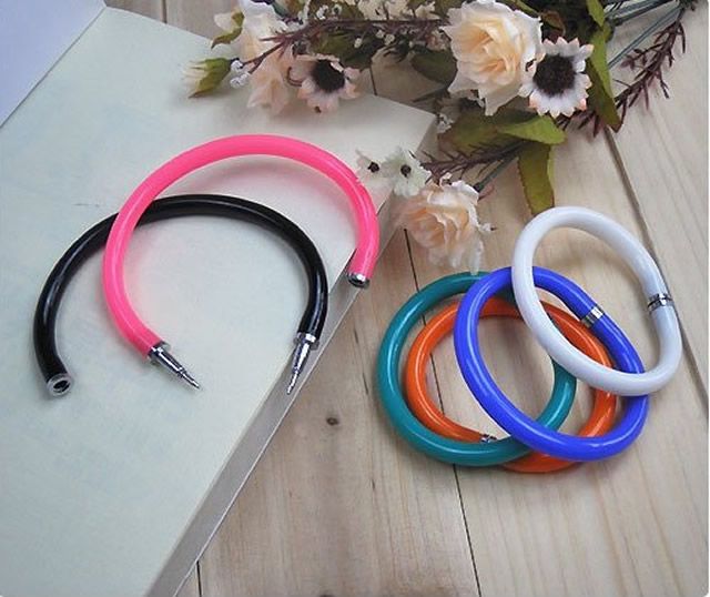 2x Colorful Bracelet Ballpoint Ball Point Pen Writting  