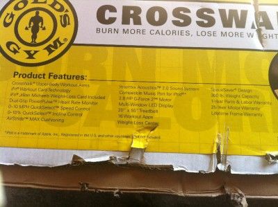 Golds Gym Crosswalk 570 Local Pick up Reading PA MSRP $599.99 damaged 