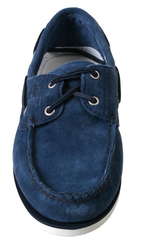 Timberland Mens Shoes 42574 Classic 2 Eye Boat Blue Suede  