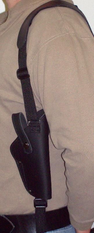 Black Leather Shoulder Holster for GLOCK 17 20 22 24 25  