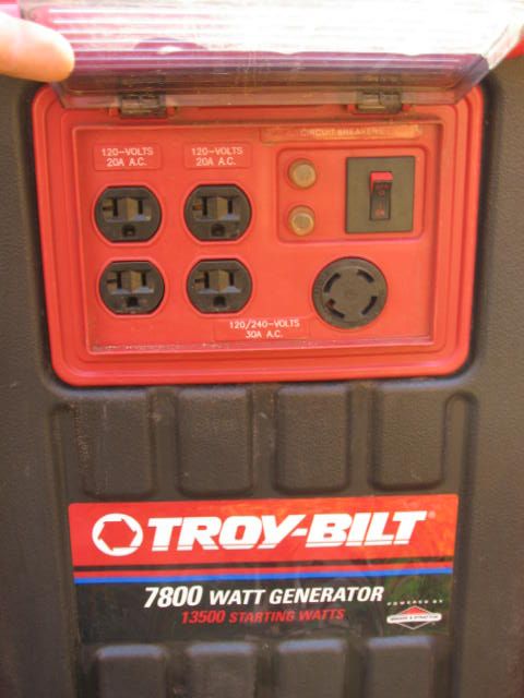 Troy Bilt 7800 watt Generator Model # 030237 7800w   North GA 30528 