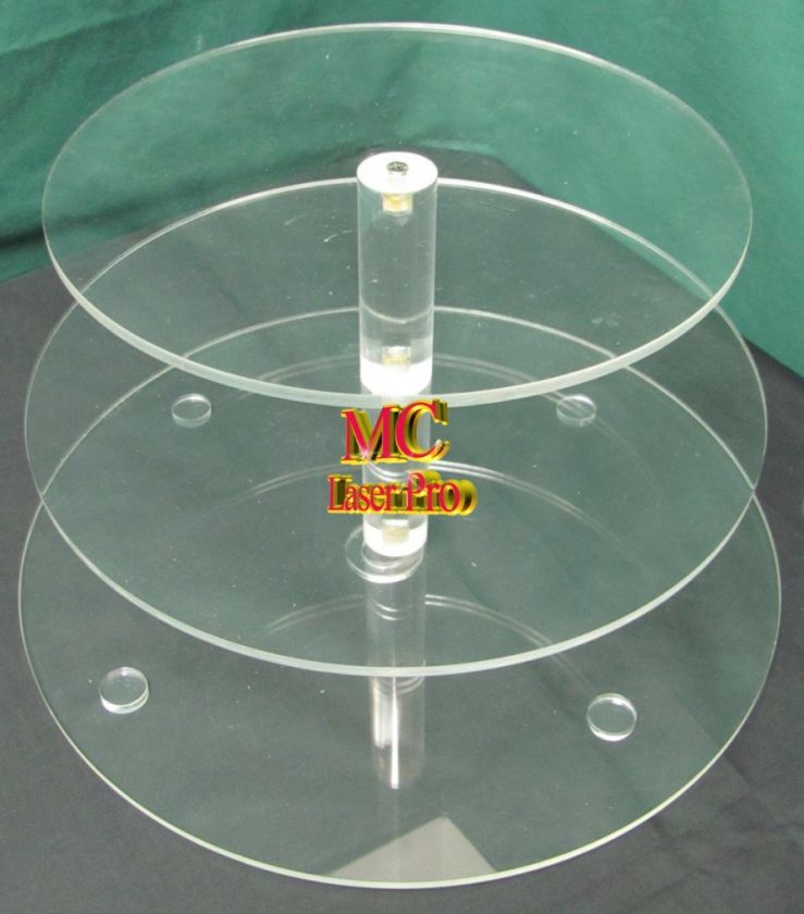 Tier 1/4 thick Acrylic Cupcake cake Tower Stand Wedding Party 