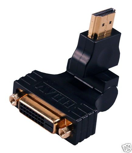 FullHD 1080p HDMI Male to DVI Female Swivel Adaptor  