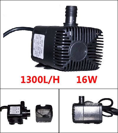 16W SUBMERSIBLE WATER PUMP 1300L/H HYDROPONICS AQUARIUMS  