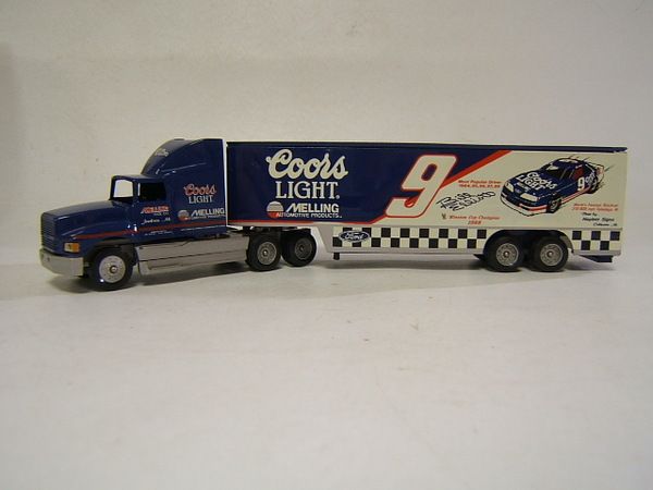 Winross Bill Eliott Coors Light Racing Transporter Blue  