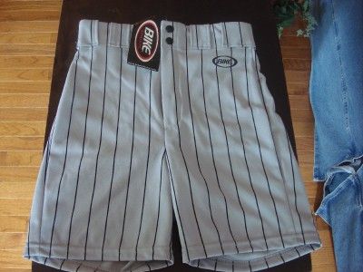 Bike Mens Baseball Softball Striped Coach SHORTS size S