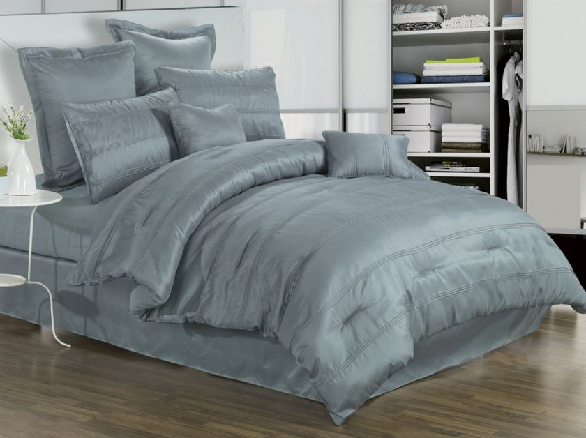 Blue Urban Contemporary COMFORTER Set BED IN A BAG Full  