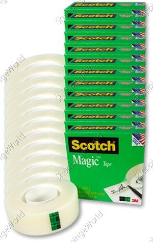 SCOTCH Magic TAPE ¾ x 1500 PhotoSafe 12 Pack Jumbo Rolls 3M 