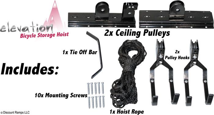 BIKE LIFT HOIST CEILING BICYCLE HANGER PULLEY RACK  