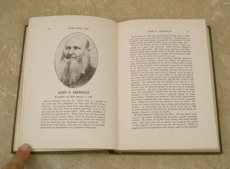 1912 Some Who Led   Biographies of Church of the Brethren Fathers 