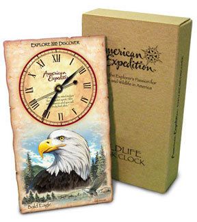 American Expedition Wildlife Desk Clocks   Animal Print  