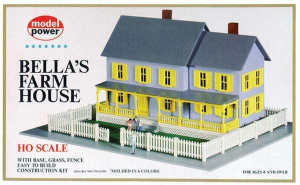 MODEL POWER BELLAS FARM HOUSE HO SCALE BUILDING KIT  