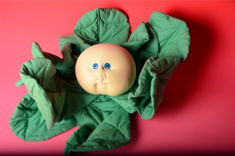   Soft Xavier Roberts Cabbage Patch Head In Cabbage~Rare Display Item