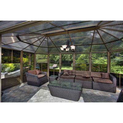 Four Seasons 12 x 15 Patio Solarium Canopy Sand Smoke  