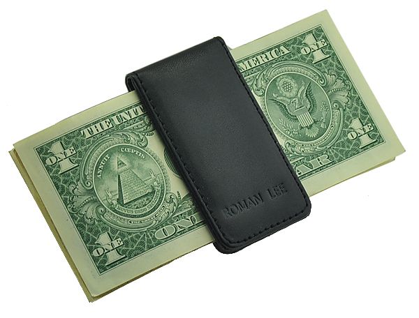 Leather Magnetic Money Clip Holder Wallet slim money clip SAFEPOCKET 