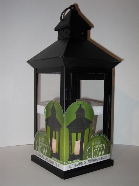   Country Coach Metal Lantern with Flameless LED and Built in Timer