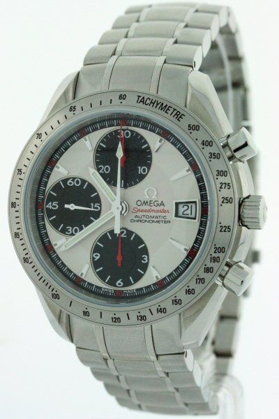 NEW OMEGA SPEEDMASTER PRO DATE SILVER AUTO CHRONO WATCH 3211.31.00 