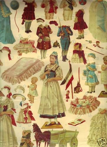 REPRODUCTION 1880s PAPER DOLLS MUSEUM COLLECTION  