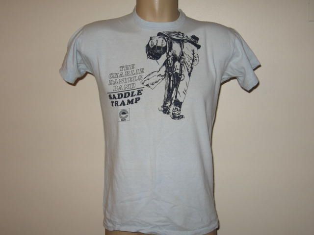   70s CHARLIE DANIELS BAND T Shirt SMALL country rock concert tour thin