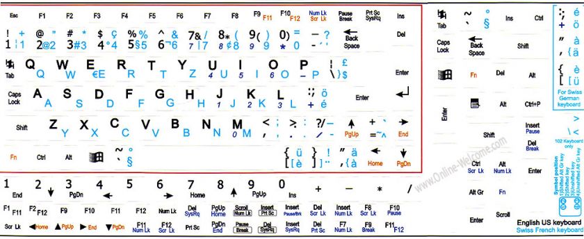 swiss french english netbook keyboard stickers white background non 