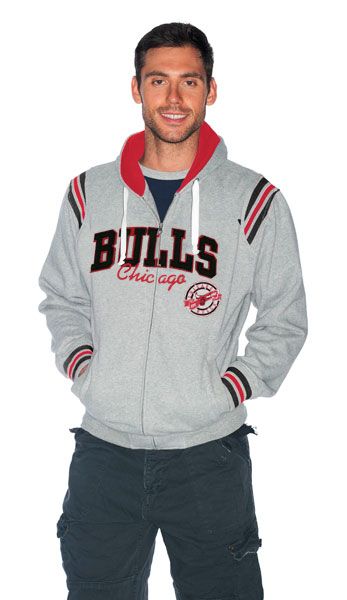 Chicago Bulls Knockout Full Zip Hooded Sweatshirt  