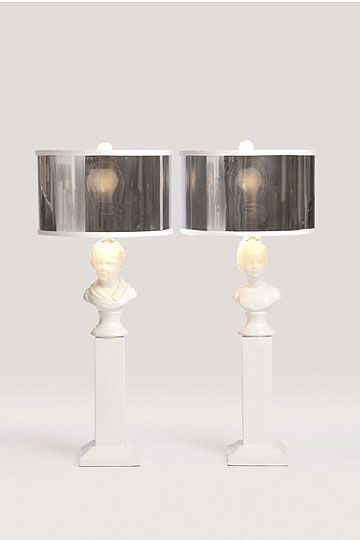 Barbara Cosgrove Boy and Girl Table Lamp Set Accent  