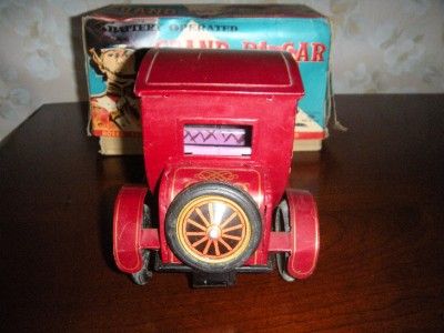 ANTIQUE TIN GRAND PA CAR SMOKING CAR ROSKO LIZZY W/ BOX  