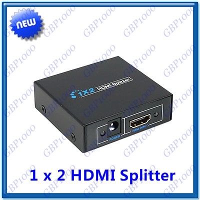 Mini HDMI 2 Port Splitter Distribution Amplifier Multiplier For PS3 