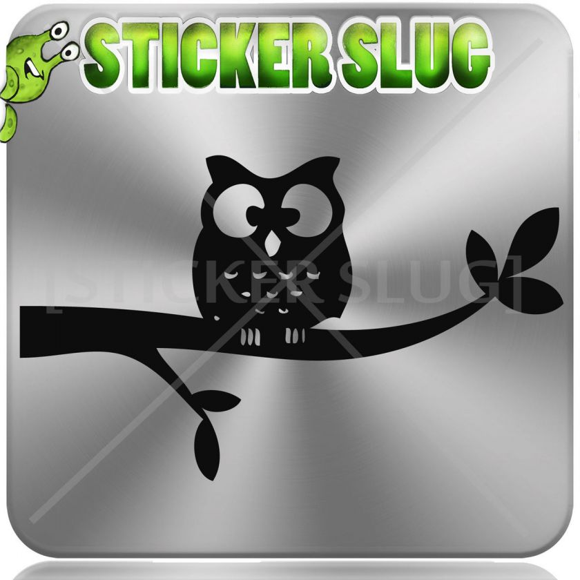 OWL VINYL DECAL Wall Art Laptop Car Window Sticker Custom Cartoon 
