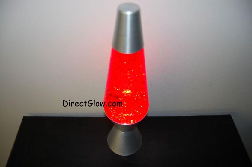 20oz Lava Brand Sparkling RED Glitter Lamp  