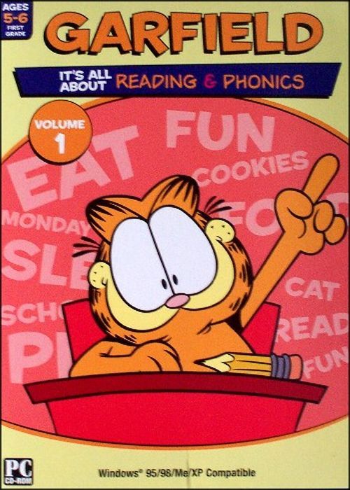 New Garfield Reading & Phonics Works with Windows XP Vista computer pc 