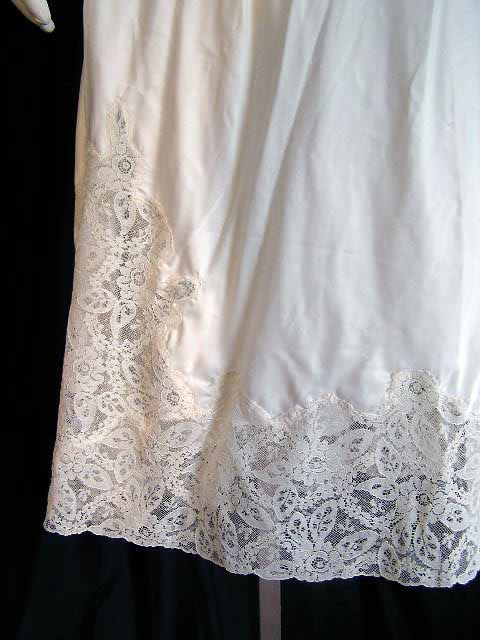 Vintage Lady Lynn Nylon Satin Off White Slip 1940’S 34  