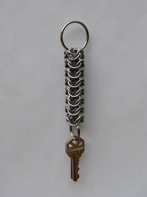 Round Chainmail Keychain from Metal Chain Mail Rings  