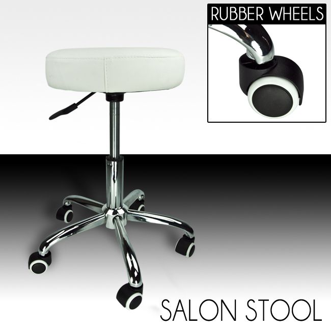 White Stool Salon Spa Tattoo Equipment Medical Chair Facial Beauty 