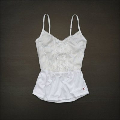   Womens Juniors WHITE Lace & Flowers Tank Top BNWT$35 MEDIUM M  