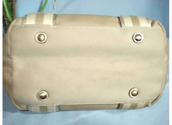 MICHAEL KORS BEIGE CANVAS/LEATHER GOLD TOTE BAG EUC  