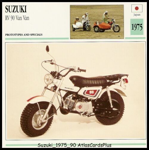 Motorcycle Card 1975 Suzuki RV 90 Van Van mini bike  