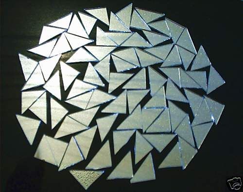 100 TRIANGLES SILVER GLASS MIRRORS Mosaic tile Supplies  