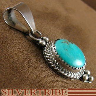 Native American Navajo Turquoise Jewelry Slide Pendant  