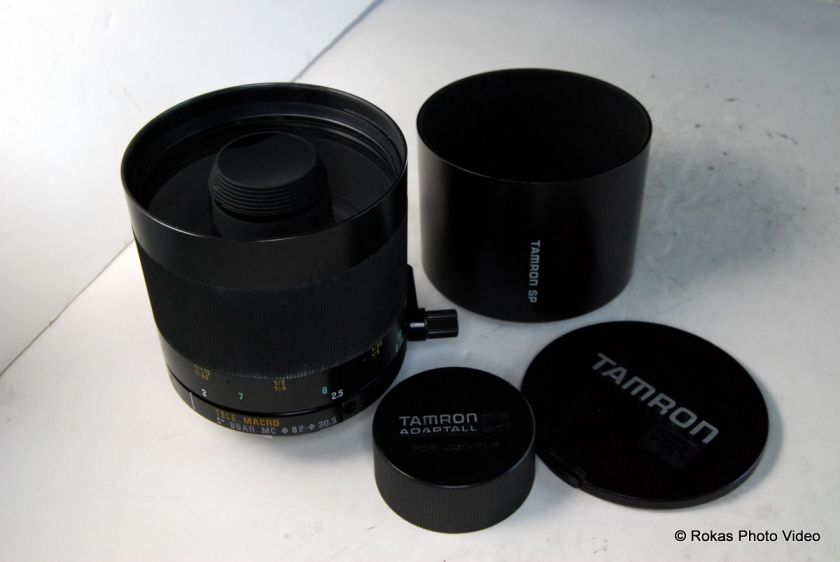 Olympus 500mm f8 Tamron lens OM manual focus macro adaptall SP 4/3 