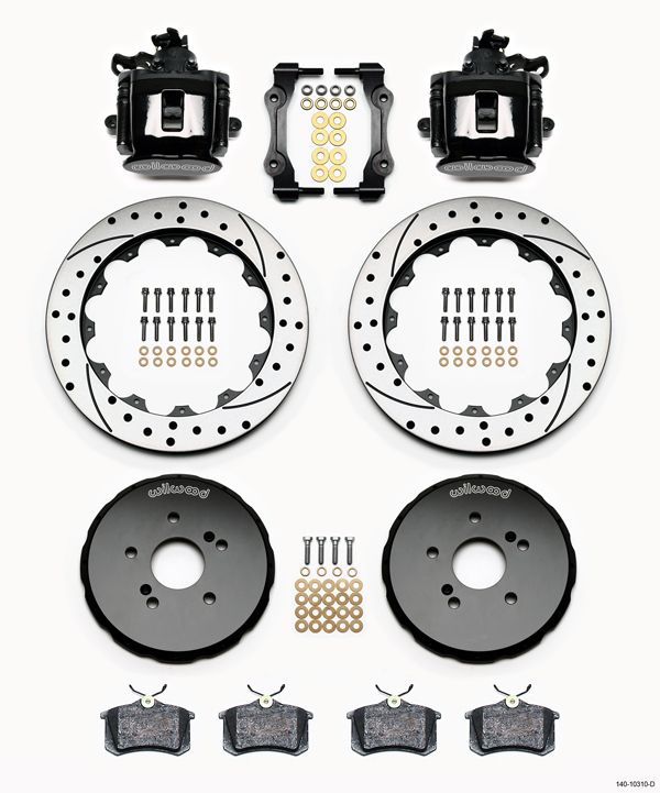 WILWOOD DISC BRAKE KIT,2000 2009 HONDA S2000,13 DRILLED ROTORS,BLACK 